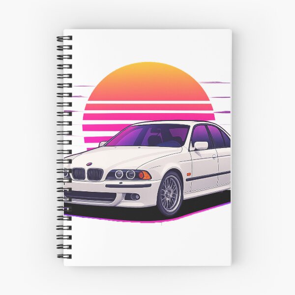 Item preview, German Youngtimer – White Synthwave Retro Neon Automotive Illustration designed and sold by fjurcev.