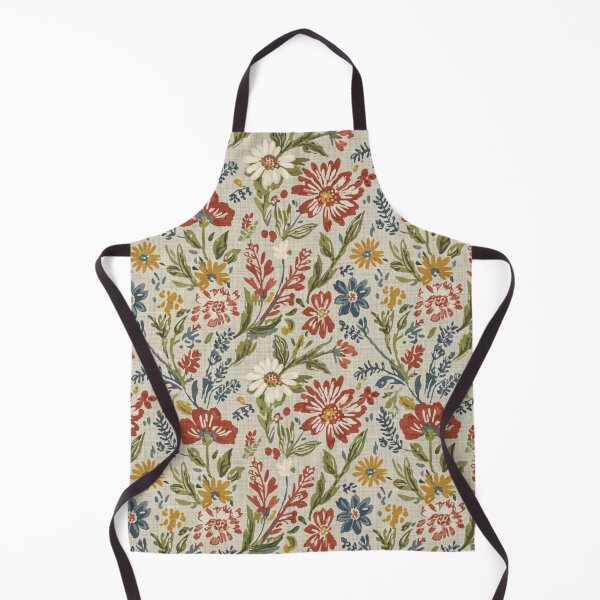 Item preview, Diseño floral rústico colorido sin costuras sobre fondo de lino beige designed and sold by HolmeProud.