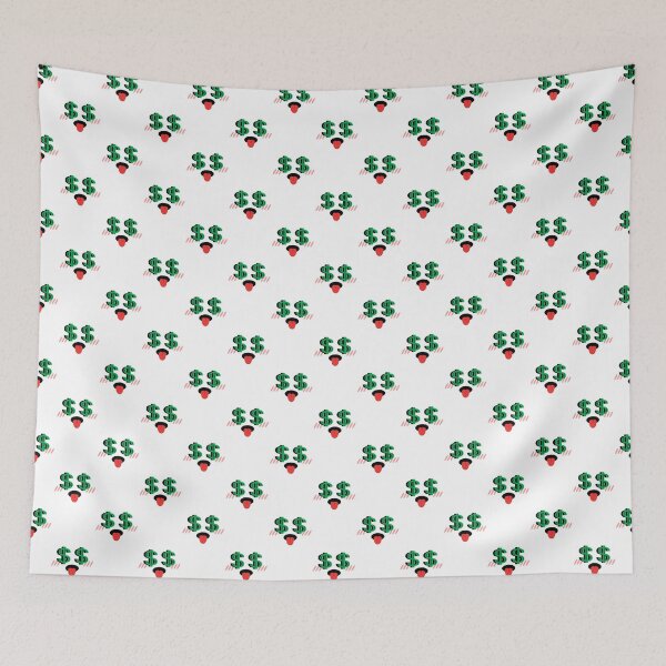Item preview, Cute kawaii tongue out money eyes face pattern designed and sold by BlushyPrint.