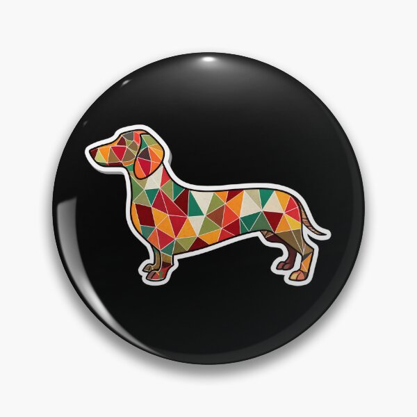 Item preview, Colorful Mosaic Dachshund Dog – Geometric Artistic Design designed and sold by VividOrganica.