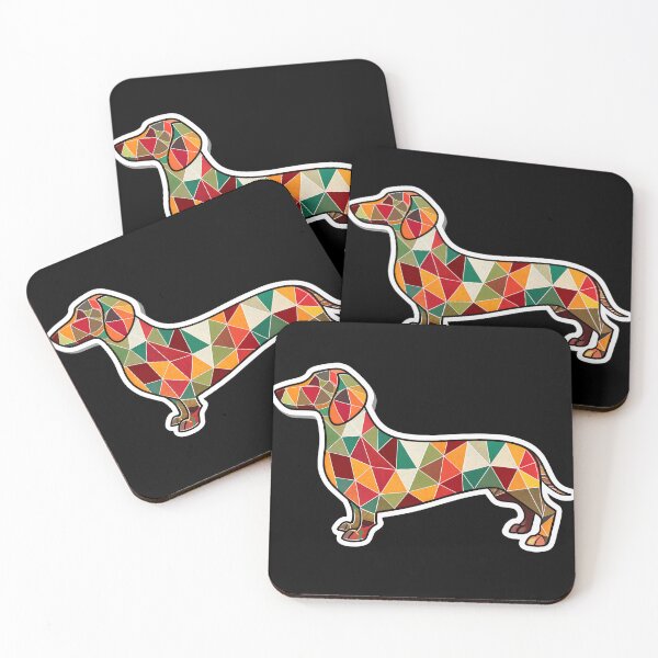 Item preview, Colorful Mosaic Dachshund Dog – Geometric Artistic Design designed and sold by VividOrganica.