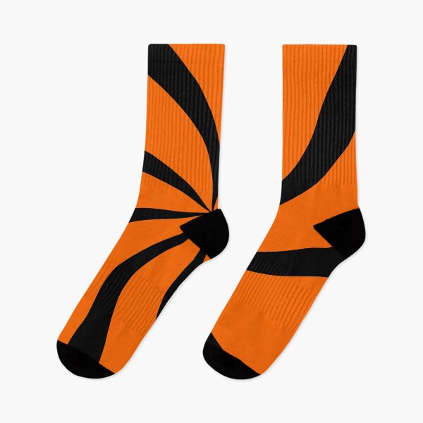 Item preview, Orange and Black Peppermint Twist Candy Minimal Design designed and sold by patternsoup.