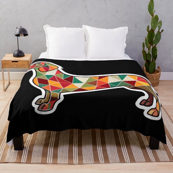 Item preview, Colorful Mosaic Dachshund Dog – Geometric Artistic Design designed and sold by VividOrganica.