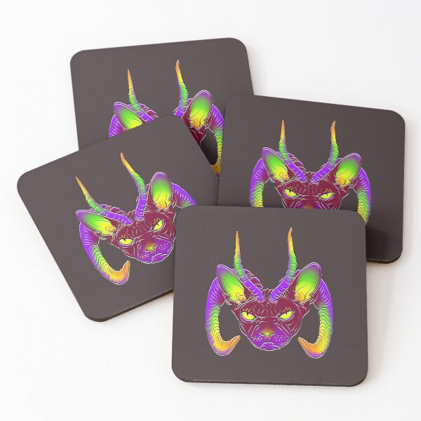 Item preview, Neon Demonic Cat for Halloween designed and sold by Benjamin Lou.