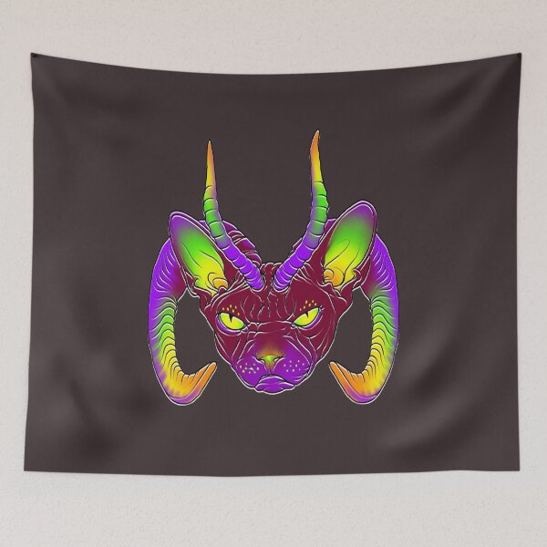 Item preview, Neon Demonic Cat for Halloween designed and sold by Benjamin Lou.