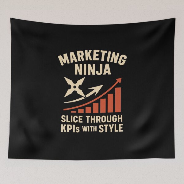 Item preview, Marketing Ninja - Slice Through KPIs With Style (Retro Tee) designed and sold by Work Life Tees.