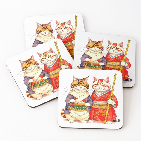 Item preview, Feline Samurai Guardians designed and sold by LanaGustavsson.