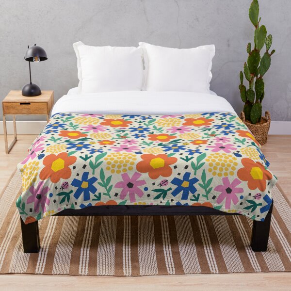 Item preview, Playful Floral & Ladybug Pattern – Colorful Nature Design designed and sold by HotFluff.