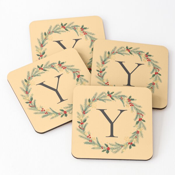 Item preview, Christmas Monogram Letter Y Ornament Wreath – Holiday Initial Gift 2025 designed and sold by Punnyverse.