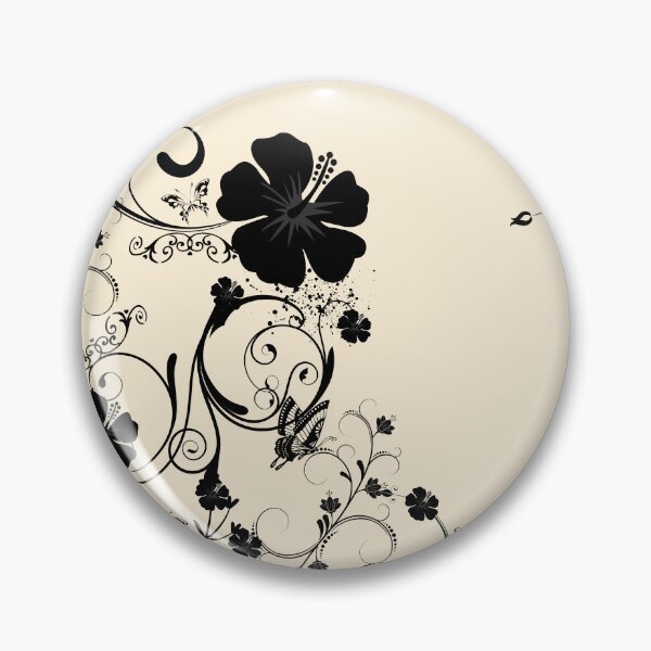 Item preview, black and beige floral  designed and sold by heavenMadeee.