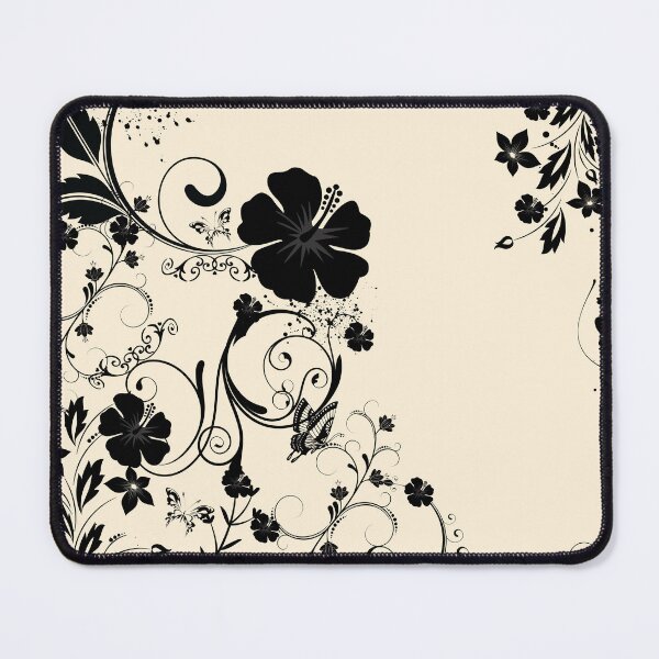 Item preview, black and beige floral  designed and sold by heavenMadeee.