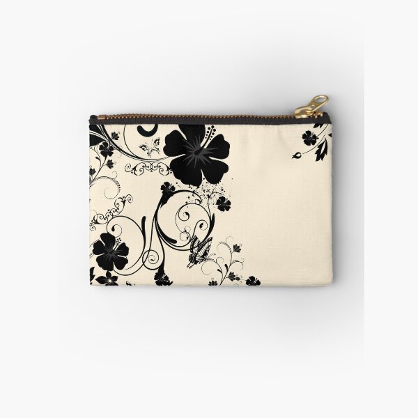 Item preview, black and beige floral  designed and sold by heavenMadeee.