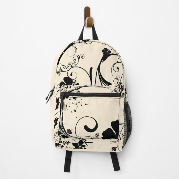 Item preview, black and beige floral  designed and sold by heavenMadeee.