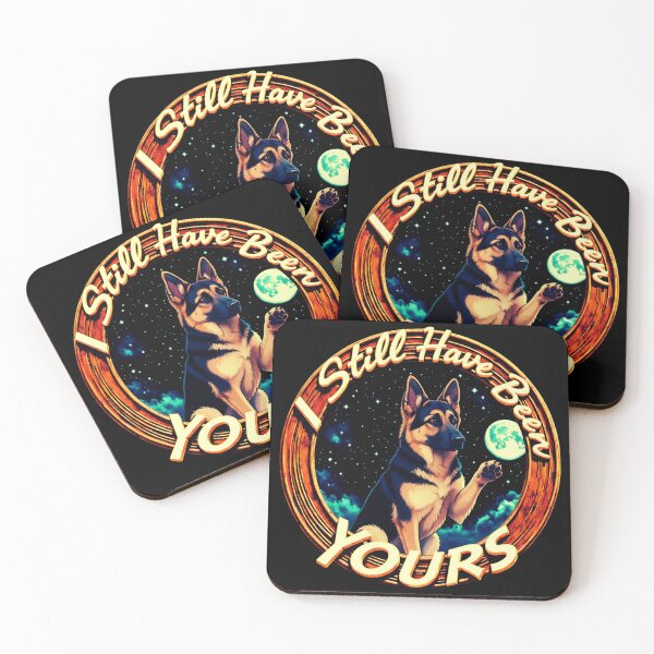 Item preview, German Sheepdog Under Moonlight With Loving Quote designed and sold by e-camelleone.