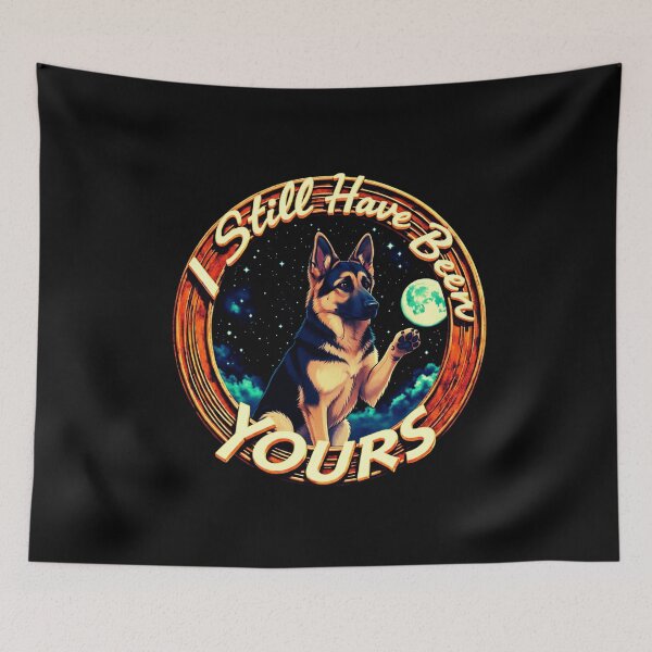 Item preview, German Sheepdog Under Moonlight With Loving Quote designed and sold by e-camelleone.