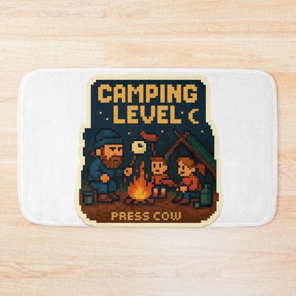 Item preview, Camping Level – Pixel Adventure designed and sold by Boldolka.