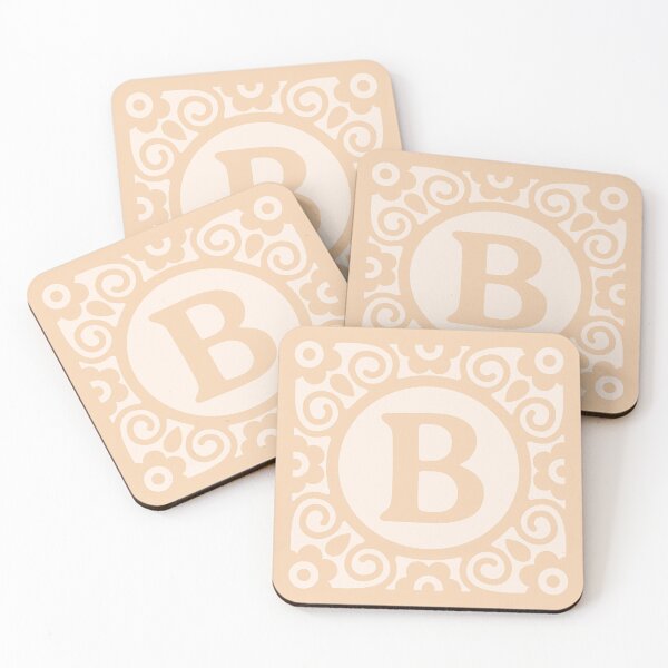 Item preview, LETTER BLOCK OCRE - B designed and sold by purplepixel.