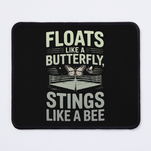 Item preview, Floats like a butterfly stings like a bee | Iconic retro motivational boxing phrase designed and sold by ALL ART .