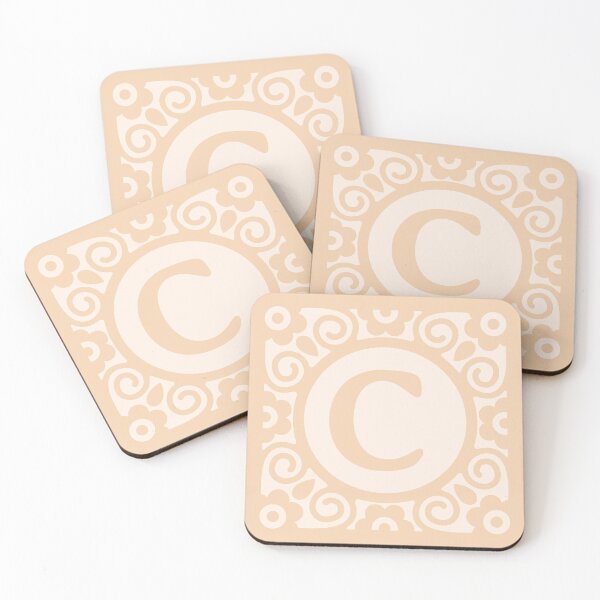 Item preview, LETTER BLOCK OCRE - C designed and sold by purplepixel.