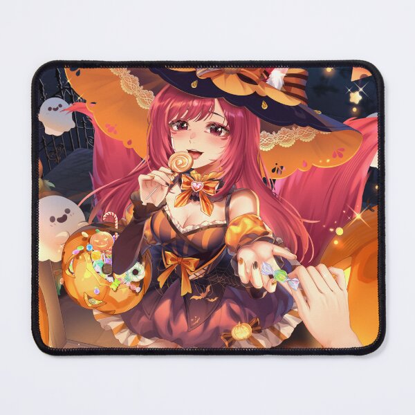 Item preview, Cute anime nekomata VTuber Akane dressed as a witch for spooky season! designed and sold by AkaneSpiritShop.