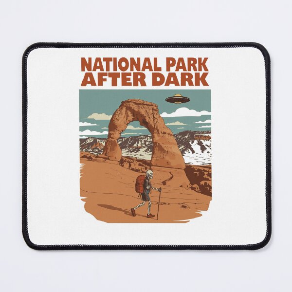 Item preview, National Park After Dark Bigfoot Camping Romantic United States designed and sold by SkeletonsDanger.