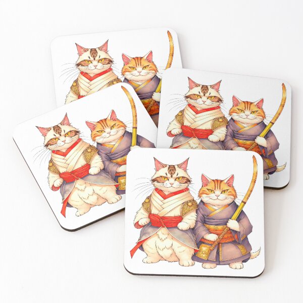 Item preview, Feline Samurai Guardians designed and sold by LanaGustavsson.