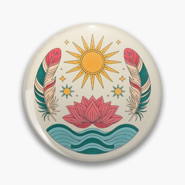 Item preview, Sun Lotus Boho Feathers designed and sold by VibrArtco.