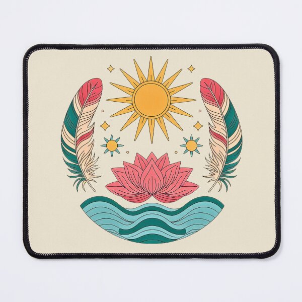 Item preview, Sun Lotus Boho Feathers designed and sold by VibrArtco.