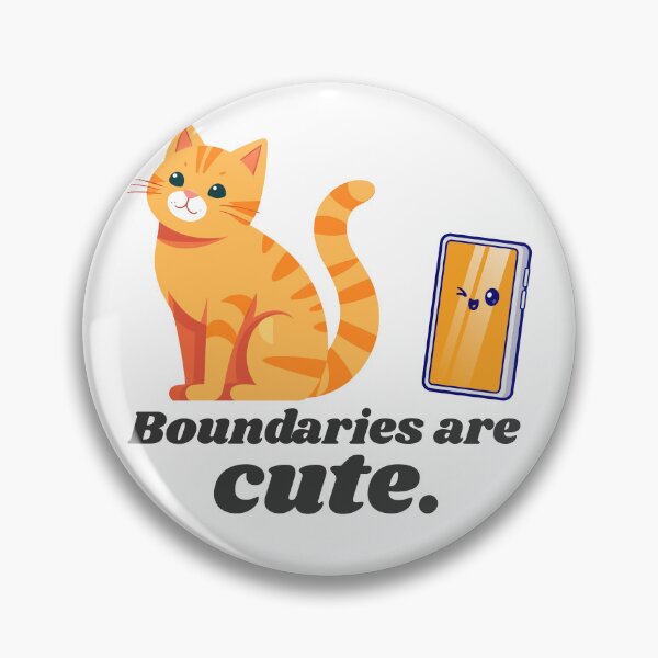 Item preview, Boundaries Are Cute Cat and Phone designed and sold by -DAL.