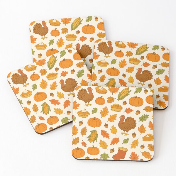 Item preview, Thanksgiving Harvest Pattern - Turkeys, Pumpkins designed and sold by Myra365Art.