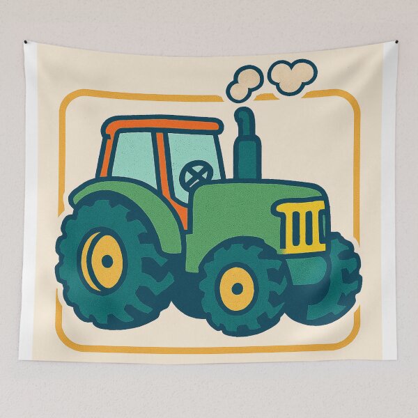 Item preview, Cute Cartoon Tractor – Kids Farm Design designed and sold by ZeMa-JA.