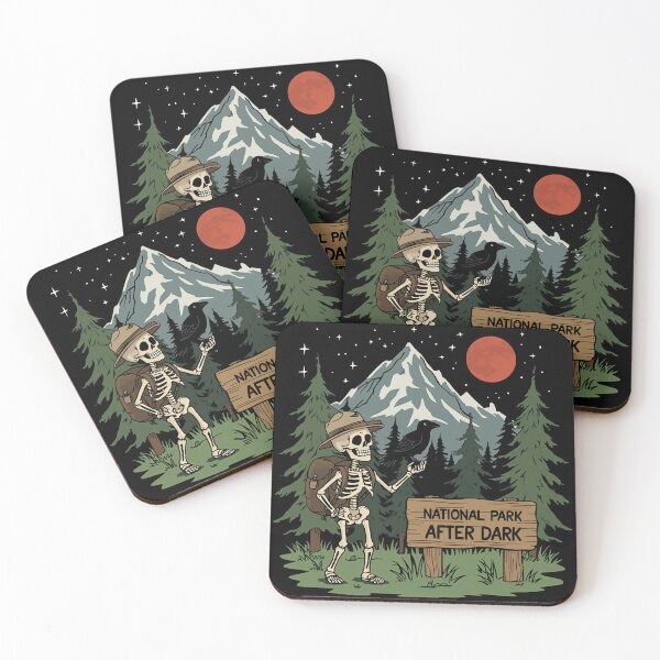 Item preview, National Park After Dark Romantic Skeletons Journey Beyond Yellowstone designed and sold by SkeletonsDanger.