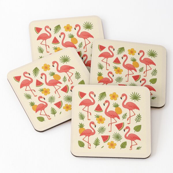 Item preview, Flamingo Pattern -- Tropical Birds, Summer Vibes designed and sold by Myra365Art.