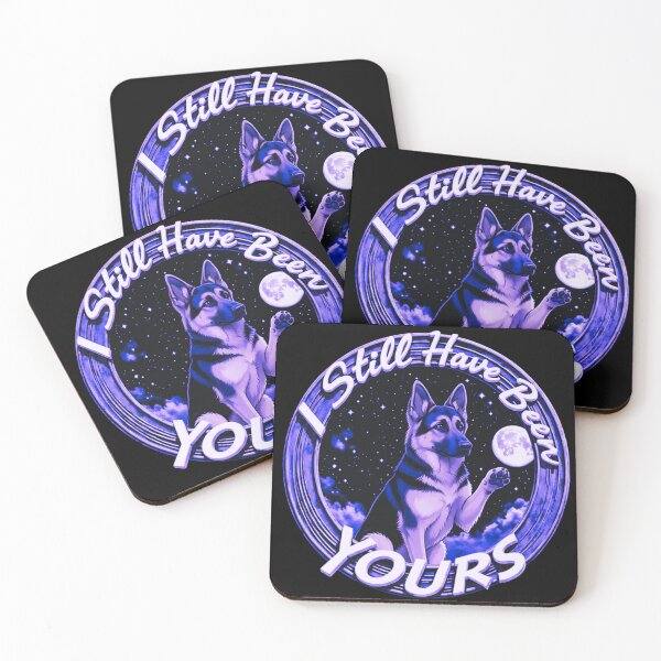 Item preview, German Sheepdog Under Moonlight With Loving Quote designed and sold by e-camelleone.