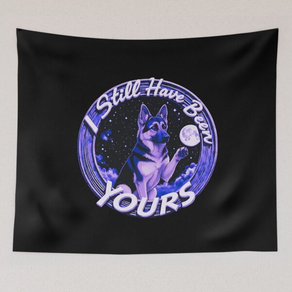 Item preview, German Sheepdog Under Moonlight With Loving Quote designed and sold by e-camelleone.