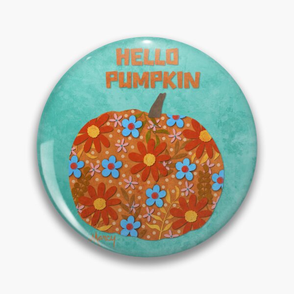 Item preview, Hello Pumpkin Fall Floral Collage designed and sold by MarcyBrennanArt.