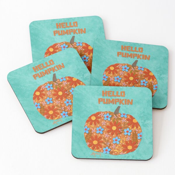 Item preview, Hello Pumpkin Fall Floral Collage designed and sold by MarcyBrennanArt.