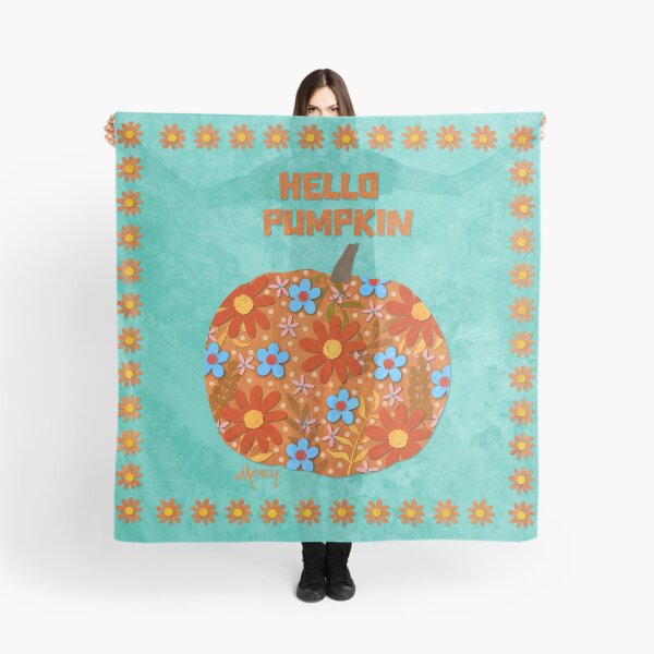 Item preview, Hello Pumpkin Fall Floral Collage designed and sold by MarcyBrennanArt.