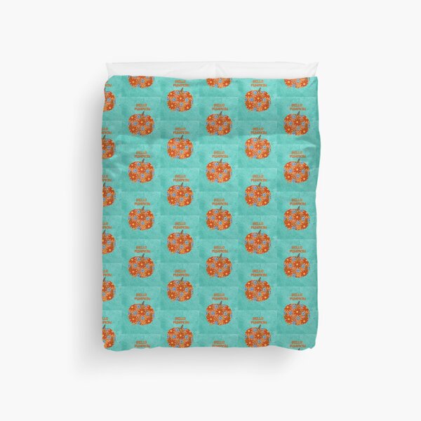 Item preview, Hello Pumpkin Fall Floral Collage designed and sold by MarcyBrennanArt.