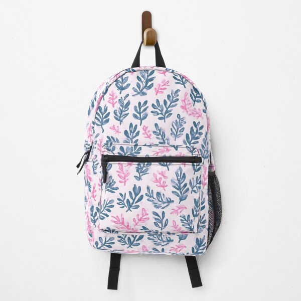 Item preview, Blue and Pink Laurel Leaf Print designed and sold by LeafPrints.
