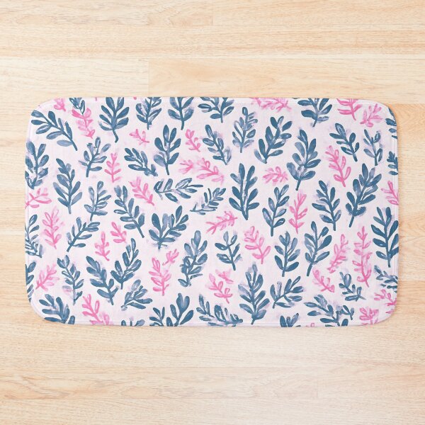 Item preview, Blue and Pink Laurel Leaf Print designed and sold by LeafPrints.
