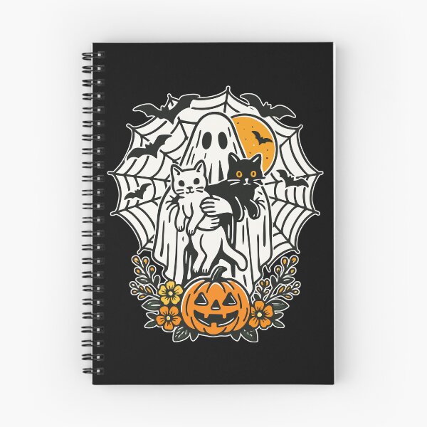 Item preview, Floral Ghost Halloween Cat Vintage designed and sold by TomFrontierArt.