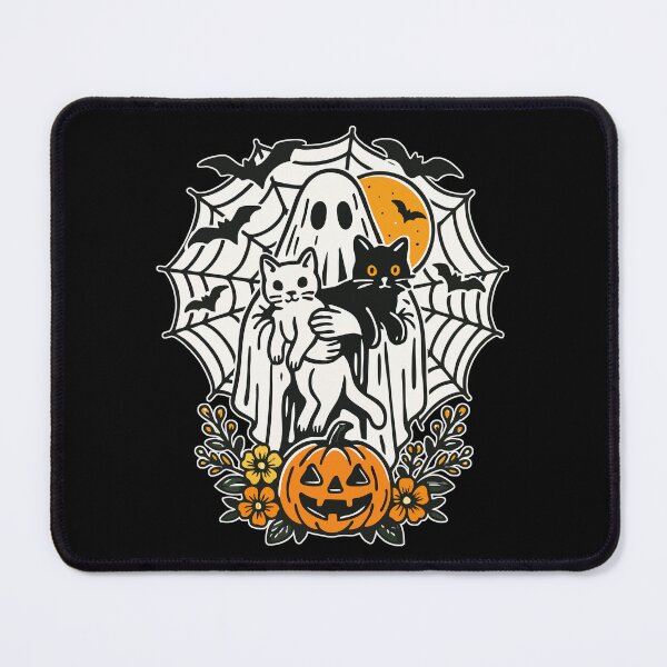 Item preview, Floral Ghost Halloween Cat Vintage designed and sold by TomFrontierArt.