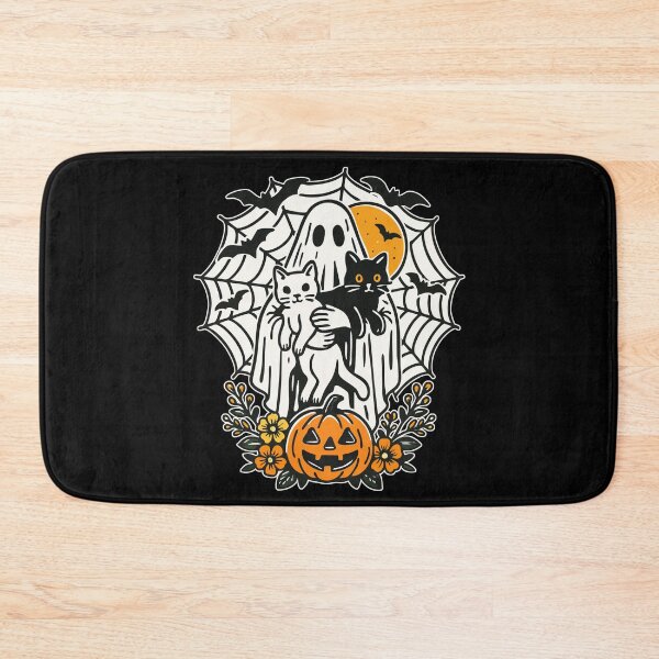 Item preview, Floral Ghost Halloween Cat Vintage designed and sold by TomFrontierArt.