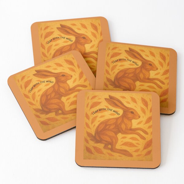 Item preview, Leap with the Wind – Autumn Hare in Motion designed and sold by GeoWild Designs.