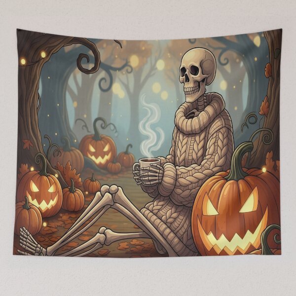 Item preview, Esqueleto acogedor de Halloween designed and sold by CER-Design.