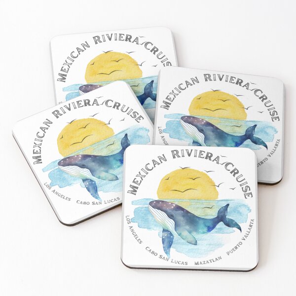 Item preview, Mexican Riviera Cruise Watercolor Whale designed and sold by Seeshellspace Designs.