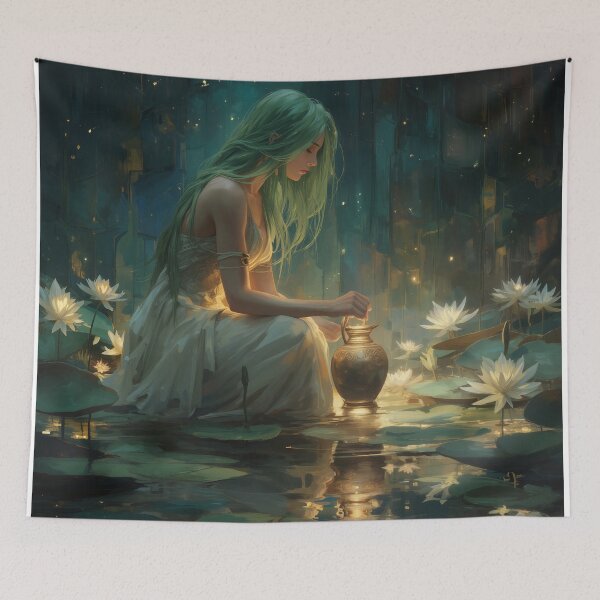 Item preview, The Keeper of Luminous Waters designed and sold by oanaunciuleanu.