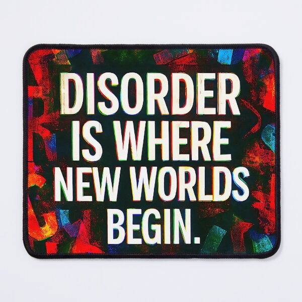 Item preview, Disorder Sparks Creation – Bold Abstract Typography Art designed and sold by Psycho-Crazy.