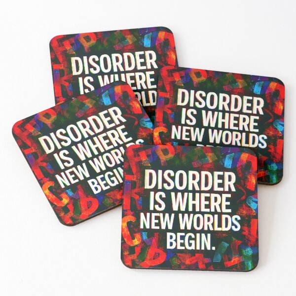 Item preview, Disorder Sparks Creation – Bold Abstract Typography Art designed and sold by Psycho-Crazy.